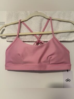 ALO Yoga Sweet Pink Strappy Sports Bralette